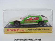Dinky Toys diecast model Lamborghini Marzal, 189, with green and white body and red interior,