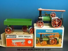 A Mamod live steam T.E.1.A .traction engine and a Mamod OW.