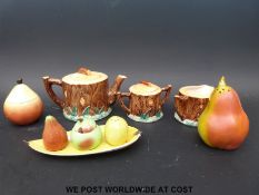 A Carltonware cruet and a cottageware tea set