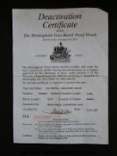 A deactivated Carl Gustaf Mauser bolt action carbine rifle and bayonet,