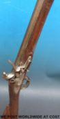 Tower flintlock hammer action Brown Bess gun with tower and crown over GR cipher to lock,