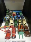 Twenty-three Dinky Toys and Dinky Supertoys diecast model vehicles to include Foden tanker,