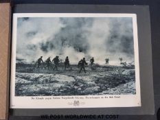 An album of WWII photographs titled 'Kriegserinnerungen' (War Memories),