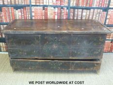 A painted folk art possibly continental mule chest,