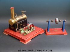 A Mamod live steam stationary steam engine, model S.E.