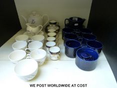 Three coffee sets including a 1960's Meakin,