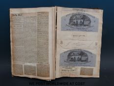 A ledger/scrap album with ephemera from Johnson's Drapers, based in Birmingham,