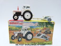 Dinky Toys diecast model David Brown Tractor with Disc Harrow, 325, with white body,