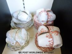 A vintage Foley china part tea set and another similar