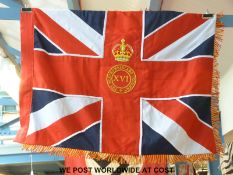 WWI copy of The Regimental Colour or flag of the 16th Northumberland Fusiliers