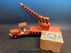 A toy fort and crane, made from off-cuts of wood from the production line of mosquito aircraft at E.