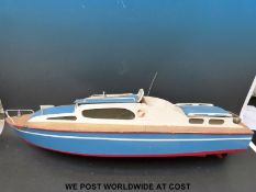A scratch built remote controlled model of a cabin cruiser boat 'Sea King',