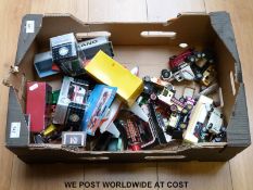 Over 30 Matchbox and other diecast model vehicles,