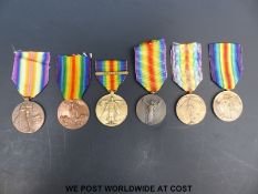 Six Great War medals comprising France, USA, Italy, Czechoslovakia,