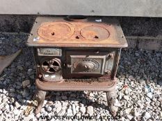 A cast iron barge stove/range 