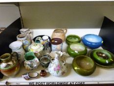 A collection of vases to include Denby Danesby ware, Honiton pottery, Allervale,