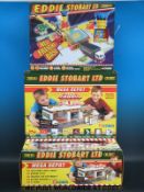 Three Corgi Eddie Stobart buildings, two Mega Depots and Heli Freight Base,