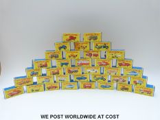 Thirty-five Matchbox Lesney 1-75 series diecast model vehicles, 4, 4, 5, 8, 9, 9, 10, 12, 14, 14,