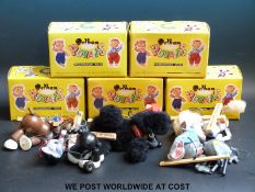 Five Pelham Puppets, Bengo, Mouse, Foal, Cat and Poodle,