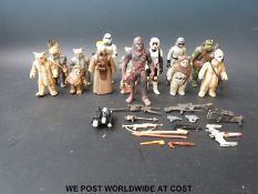 Fifteen Kenner and other Star Wars figures some stamped LFL together with various accessories