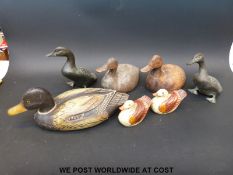 Four decoy ducks,