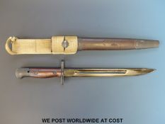 An Australian Owen sub-machine gun bayonet,