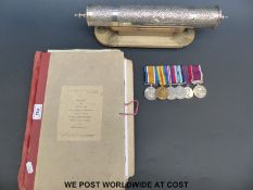 A WWI / WWII medal group of six awarded to Lt Commander (SP) W. Fleetwood R.I.N.V.