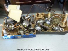 A large quantity of mainly wall mounted light fittings