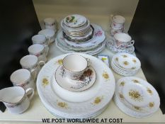 A large collection of part dinner and tea ware to include Minton Haddon Hall,