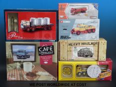 Six Corgi 1:50 scale diecast model lorries and trucks, some limited edition,