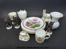 A collection of ceramics including Fürstenberg, Wedgwood,