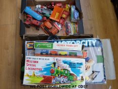 A collection of Matchbox and other toys,