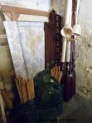 Four poster bed with carved and turned columns