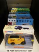 Ten Vanguards, Corgi Classics and Matchbox Dinky diecast model vehicles,
