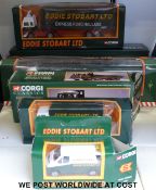 Six Corgi and Corgi Classics diecast model Eddie Stobart vehicles and lorries,