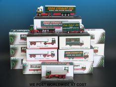 Fourteen Atlas Editions diecast model Eddie Stobart lorries,
