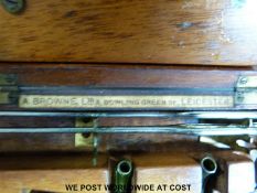 A cased five-piece paediatric tracheotomy set with ivorine label 