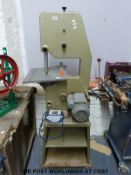 A band saw on floor stand (throat depth 30cm,