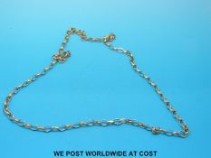 A 9ct gold belcher chain (8.