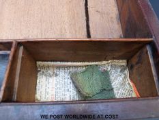 An unusually large 19thC brass bound mahogany writing slope with side drawer and fitted interior.