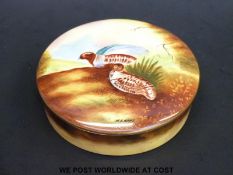 A Coalport hand painted trinket box