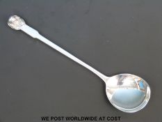 A hallmarked silver spoon, with cherub finial Birmingham Dryad Metal Works, Leicester 1925, 12.