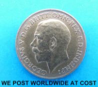 A 1912 George V gold half sovereign