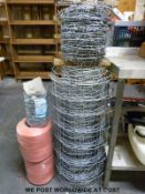 Pig fencing, barbed wire,