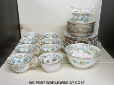 A Foley china part tea set decorated with poppies