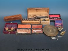 A vintage Compas 26 'Lignes' watchmaker's depthing instrument and various further watchmaking tools