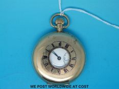 A gentleman's half hunter 9ct gold pocket watch hallmarked Birmingham 1929,
