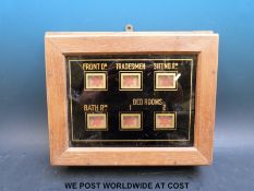 A servants bell board