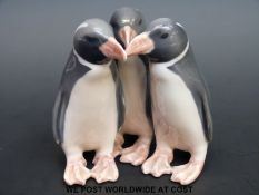 A Royal Copenhagen group of three penguins (c1969-74)