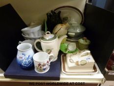 A collection of ceramics including a Susie Cooper coffee pot, Bing and Grondahl vase,